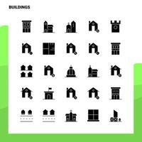 25 Buildings Icon set Solid Glyph Icon Vector Illustration Template For Web and Mobile Ideas for business company