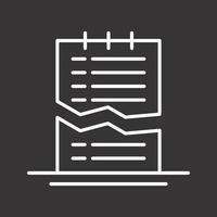 Corrupted List Vector Icon