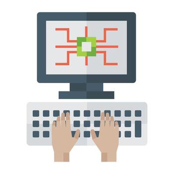 Trendy Computer Programming vector