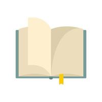 Open book icon flat isolated vector