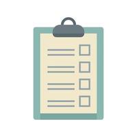 Check to-do list icon flat isolated vector