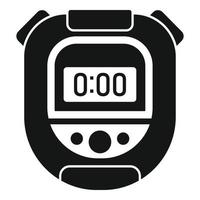 Digital stopwatch icon simple vector. Stop timer vector