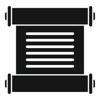 Study papyrus icon simple vector. Final exam vector