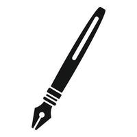 vector simple de icono de pluma de tinta. carta de mano