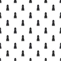 Space rocket pattern, simple style vector