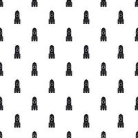 Space rocket pattern, simple style vector