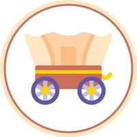 Desert Carriage Filled Icon vector