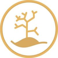 Dry Tree Filled Icon vector