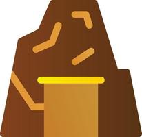 Desert Cave Filled Icon vector