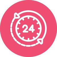 24 Hours Vector Icon Design