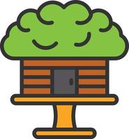 diseño de icono de vector de casa de árbol