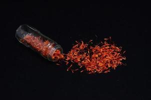 Saffron in jar photo