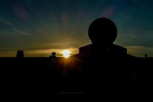puesta de sol en nordkapp foto