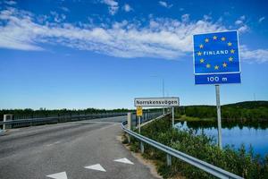 signo de la frontera sueca foto