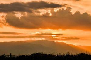 Colourful sky at sunset photo