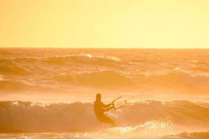 Unidentified kitesurfer on the Canary Islands, circa July 2022 photo