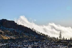 Foggy mountain view photo