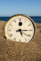 Clock on the ground photo