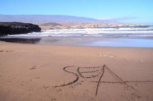 Sandy beach on the Canary Islands photo