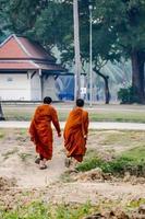 Monks in field photo