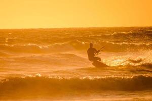 Unidentified kitesurfer on the Canary Islands, circa July 2022 photo