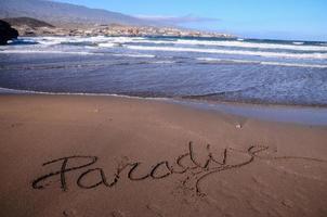 Sandy beach on the Canary Islands photo