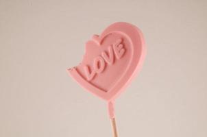 Love lollipop close up photo