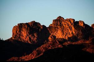 paisaje rocoso en las islas canarias foto