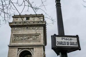 Charles de Gaulle square in Paris, France, circa May 2022 photo