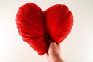 Red felt heart photo