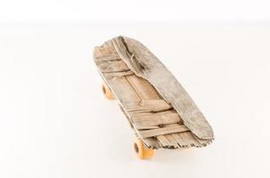 Wood skateboard view photo