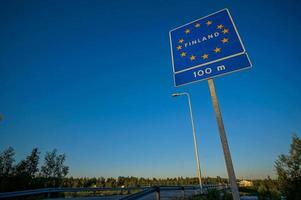 The border between Finland and Sweden photo