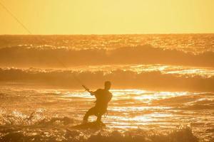 Unidentified kitesurfer on the Canary Islands, circa July 2022 photo