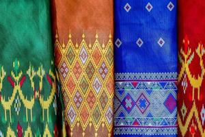 Colorful fabric view photo