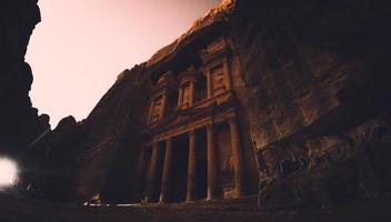 Petra landmark at night photo