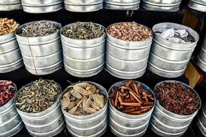 Spices in containers photo