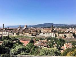 A panoramic view of Florence in Italy photo