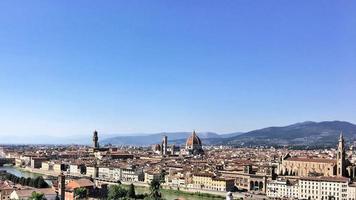 A panoramic view of Florence in Italy photo