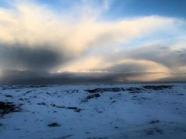 A view of Iceland in the winter photo