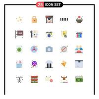 Set of 25 Modern UI Icons Symbols Signs for rx mortar security signal connection Editable Vector Design Elements