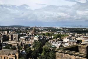 A panoramic view of Edinburgh in Scotland photo