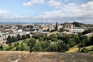 A panoramic view of Edinburgh in Scotland photo