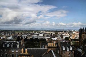 A panoramic view of Edinburgh in Scotland photo