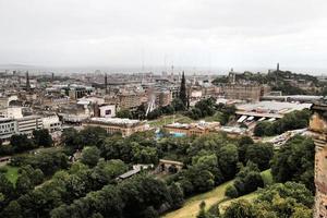 A panoramic view of Edinburgh in Scotland photo