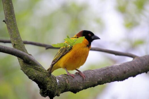 una vista de un pájaro tejedor foto