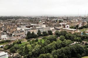 A panoramic view of Edinburgh in Scotland photo