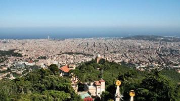 una vista aerea de barcelona foto