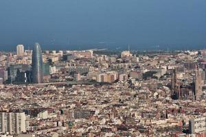 An aerial view of Barcelona photo