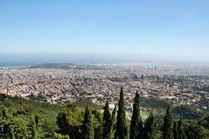 una vista aerea de barcelona foto