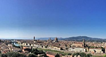 A panoramic view of Florence in Italy photo